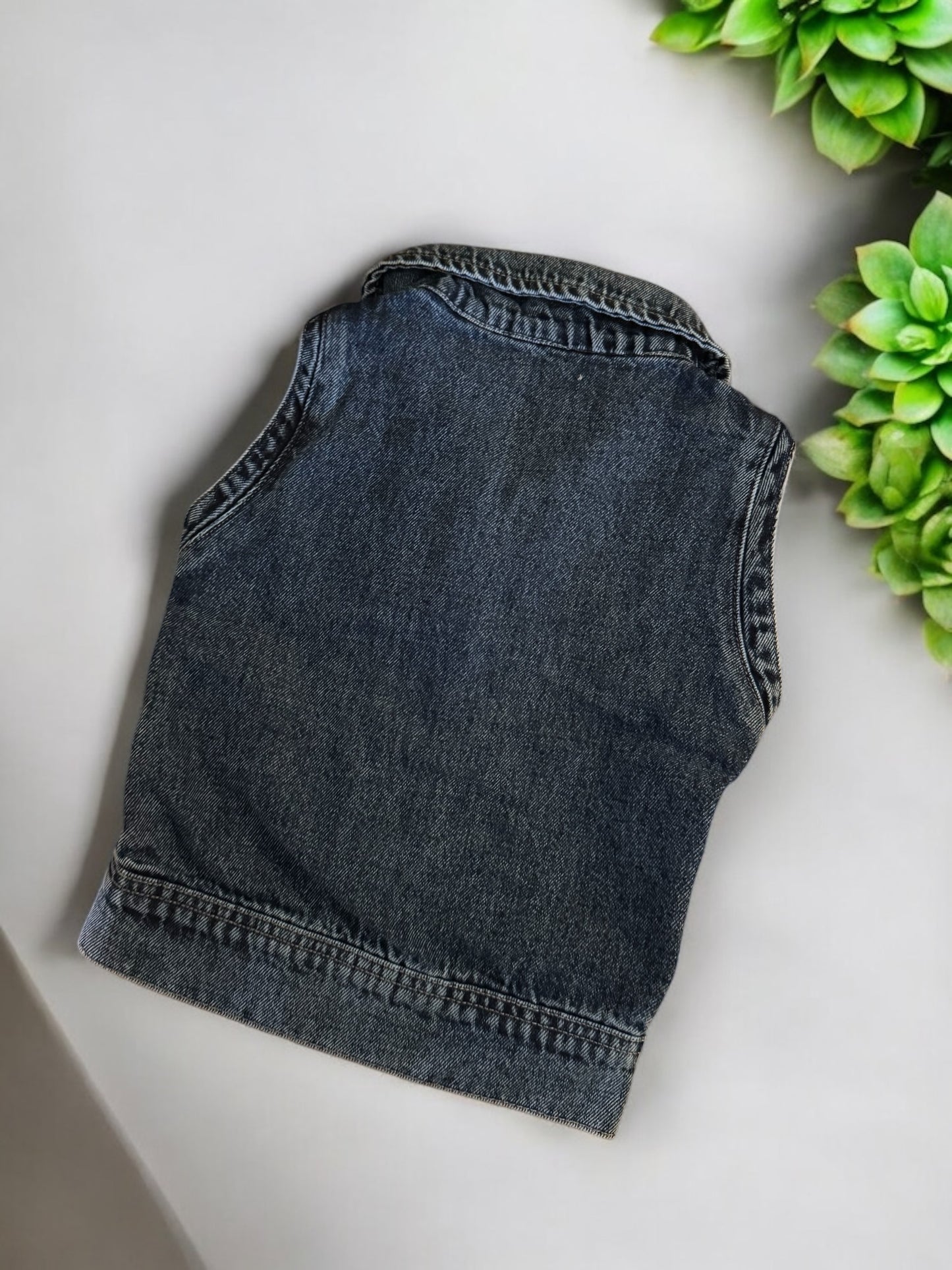 Girls Dark Blue Denim vest