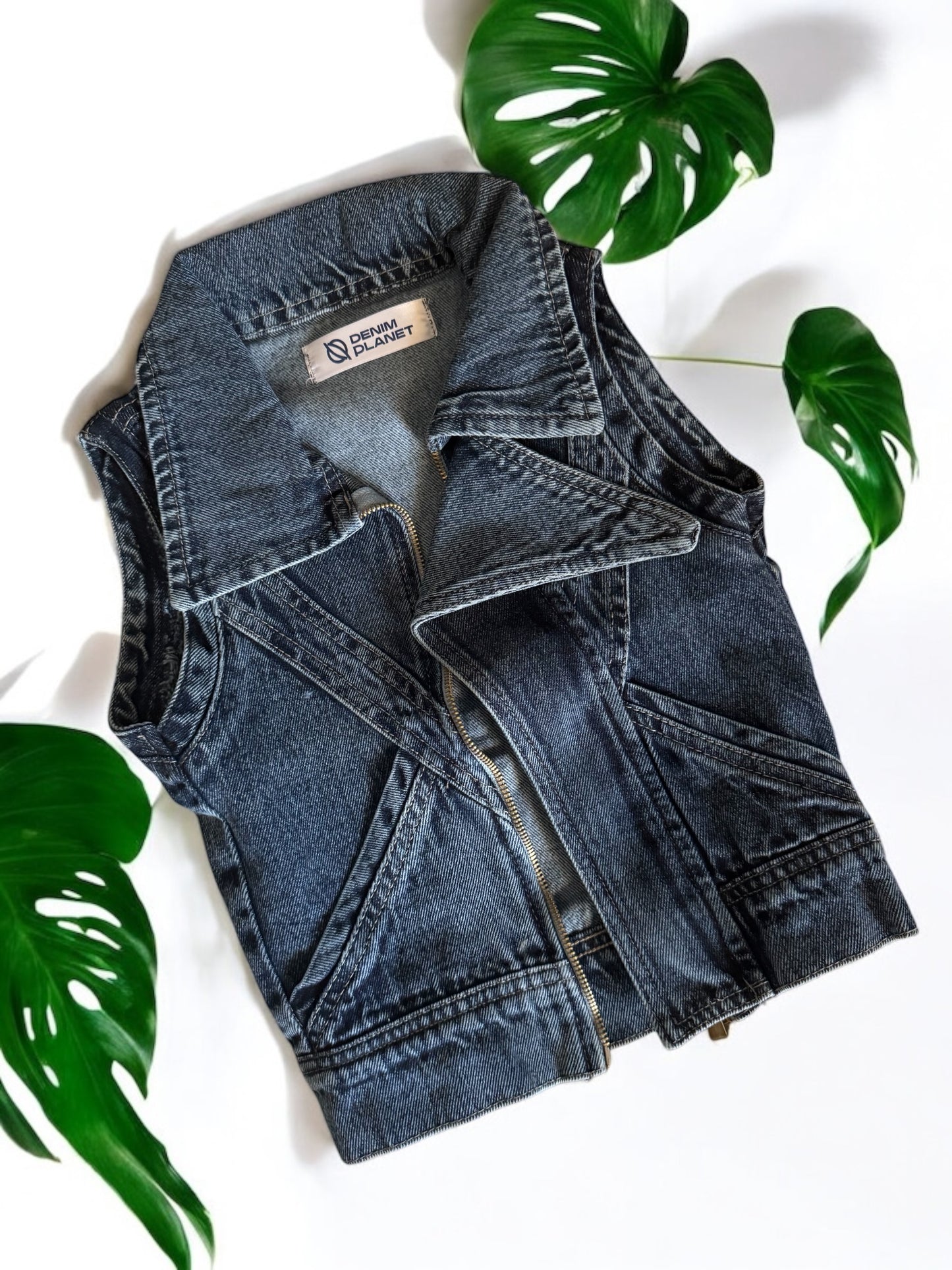 Girls Dark Blue Denim vest