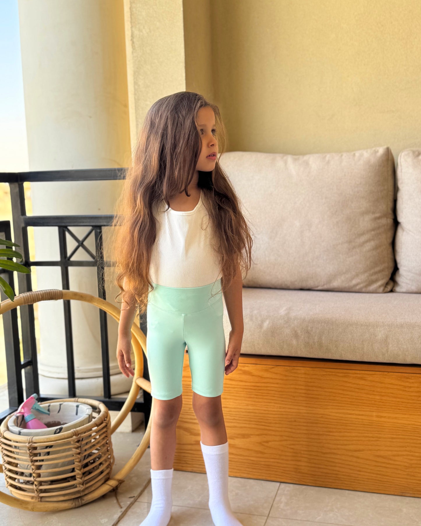 Girls sports legging shorts