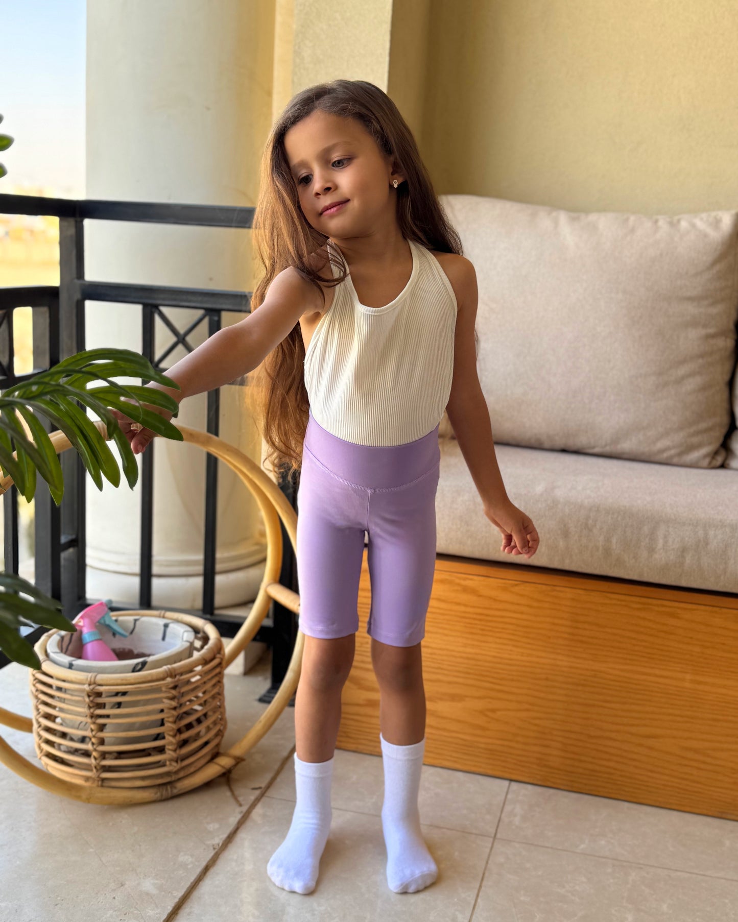 Girls sports legging shorts