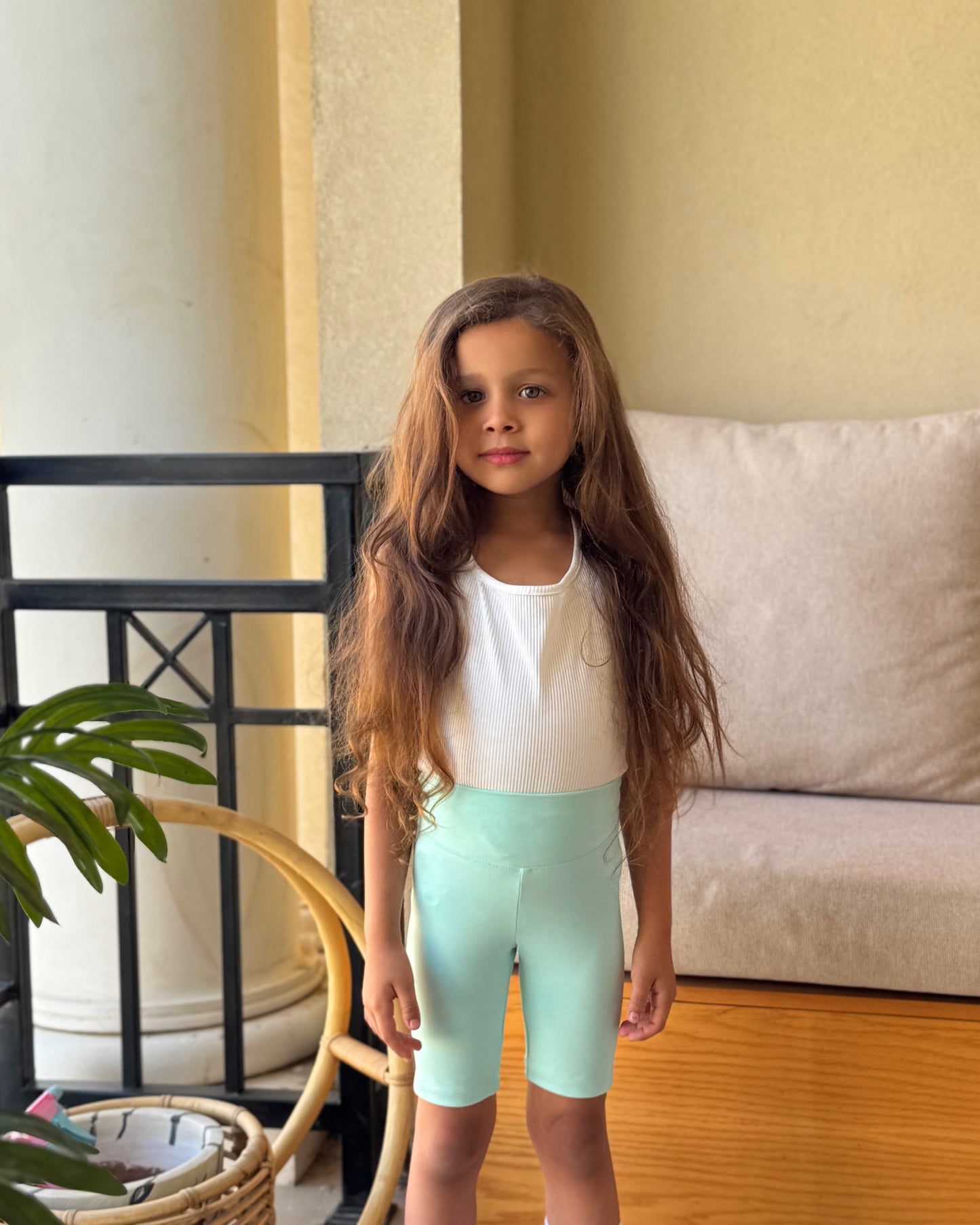 Girls sports legging shorts