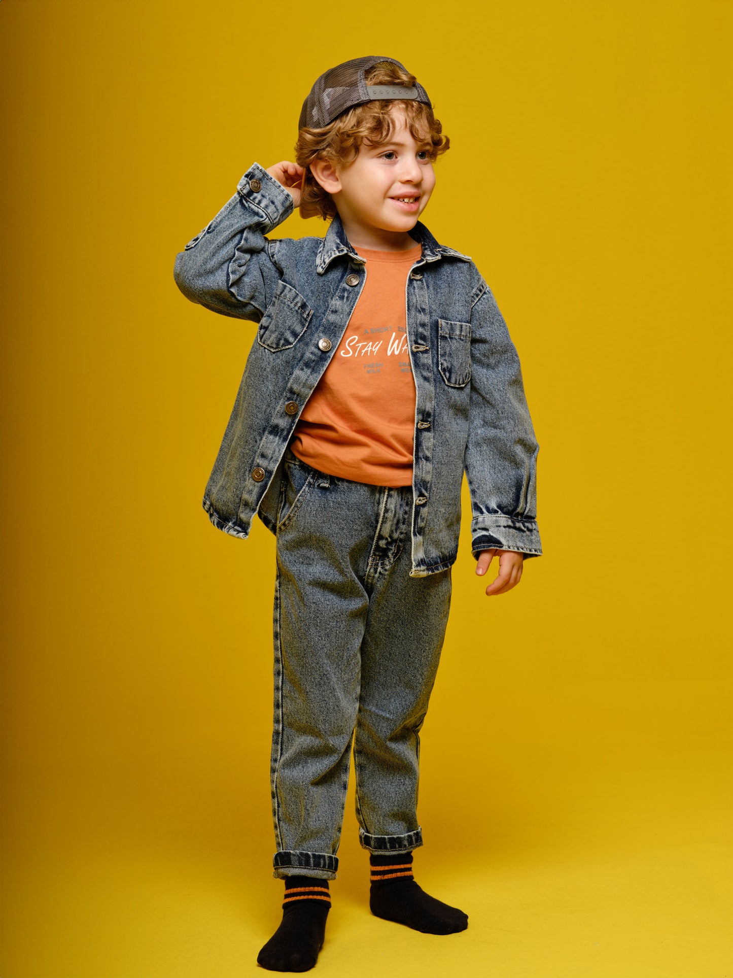 Boys Meduim Blue Denim Shirt