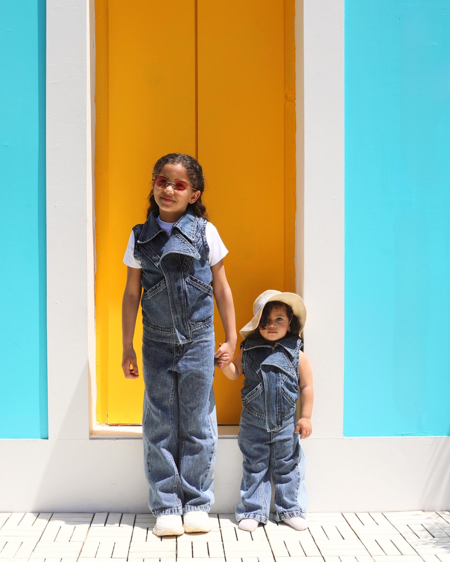 Girls Dark Blue Denim vest