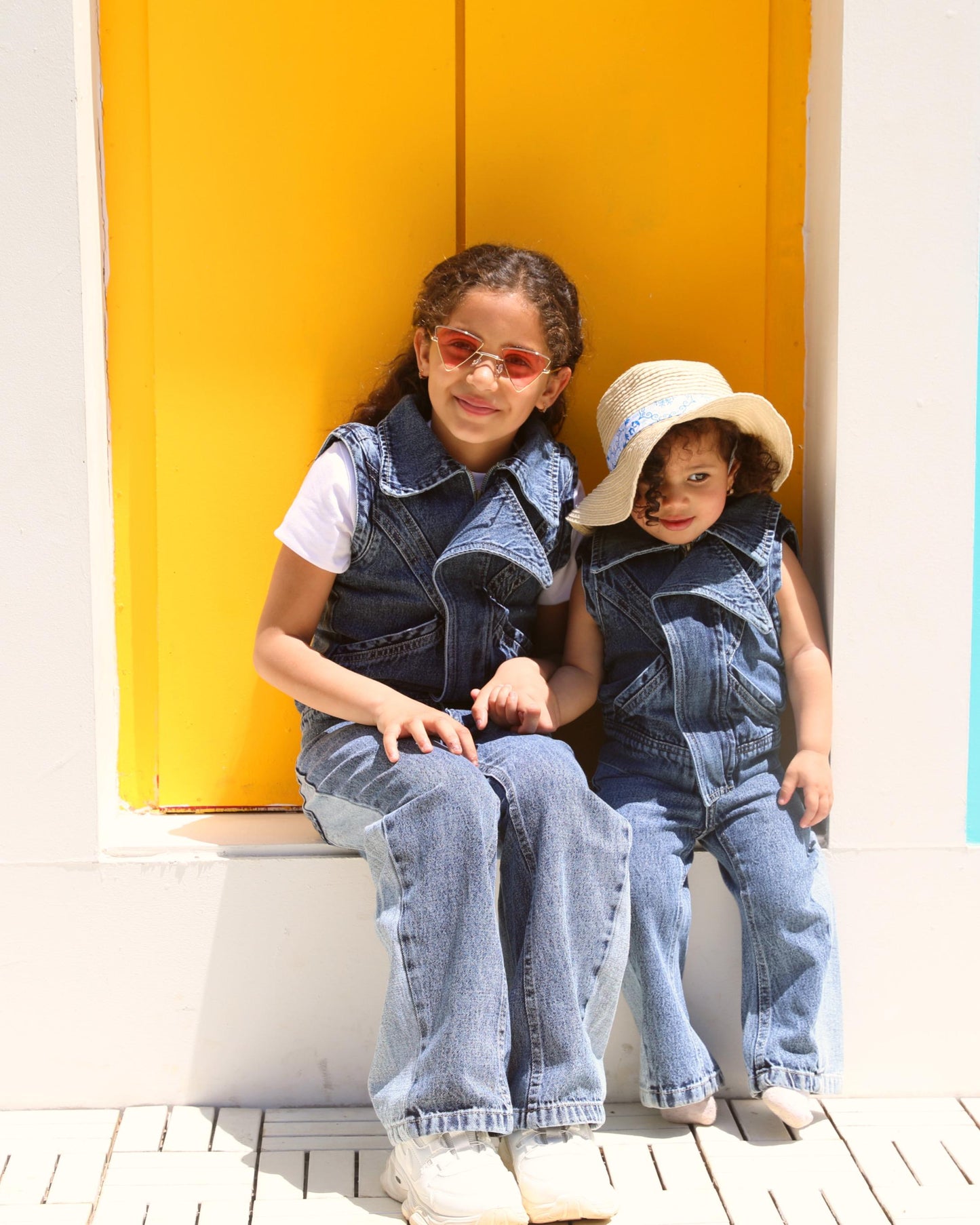 Girls Dark Blue Denim vest