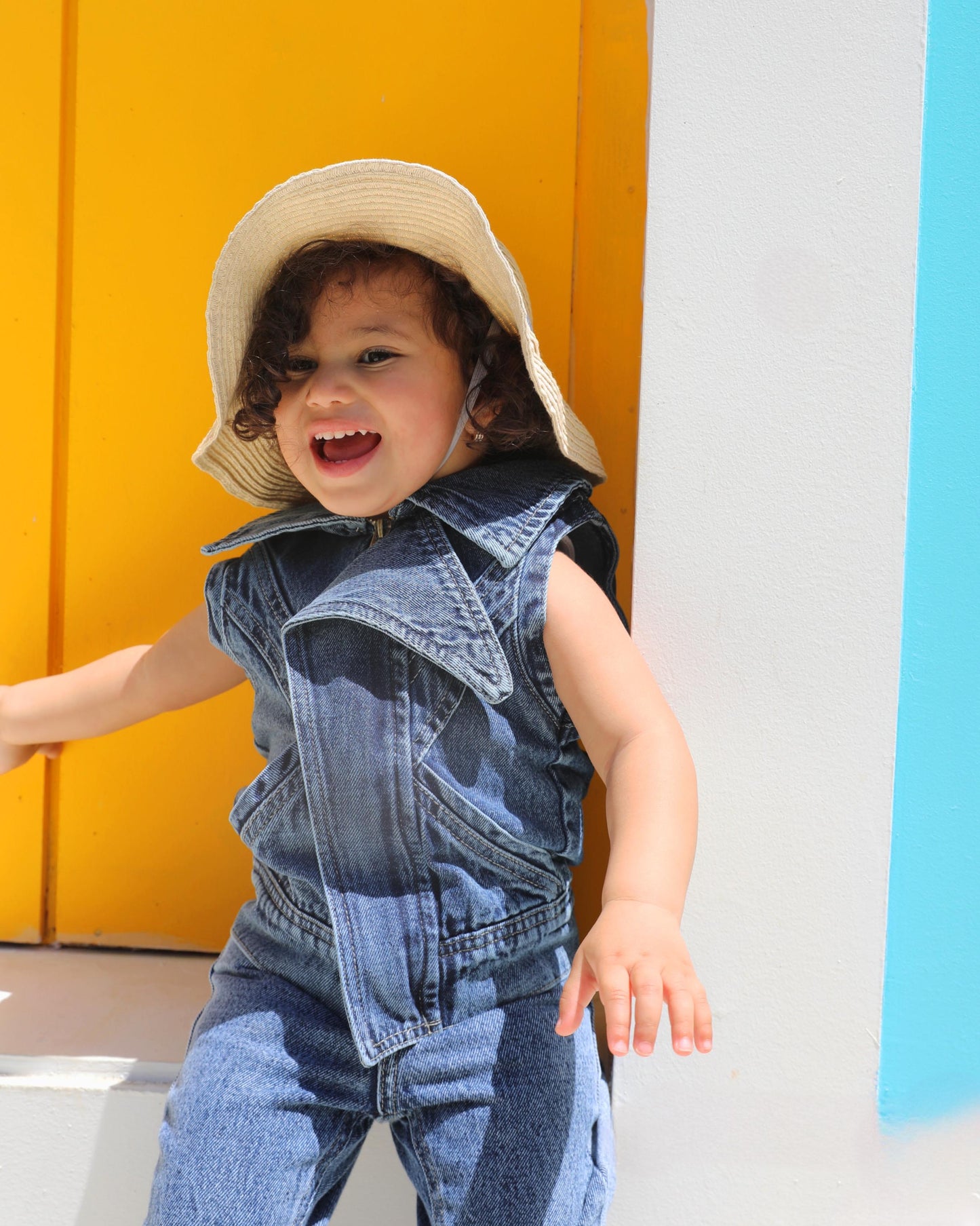 Girls Dark Blue Denim vest