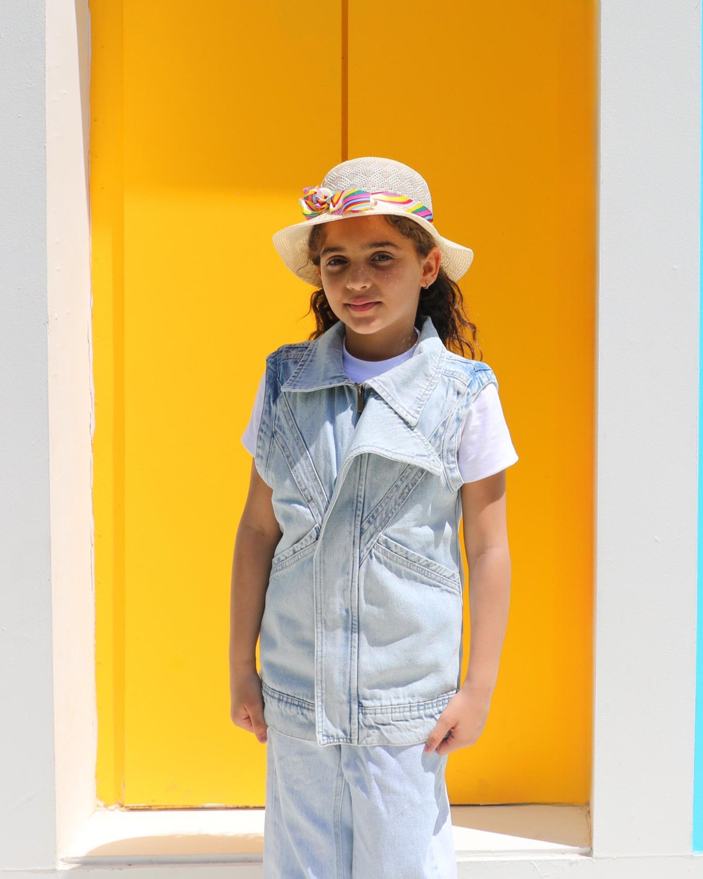 Girls light Blue Denim vest