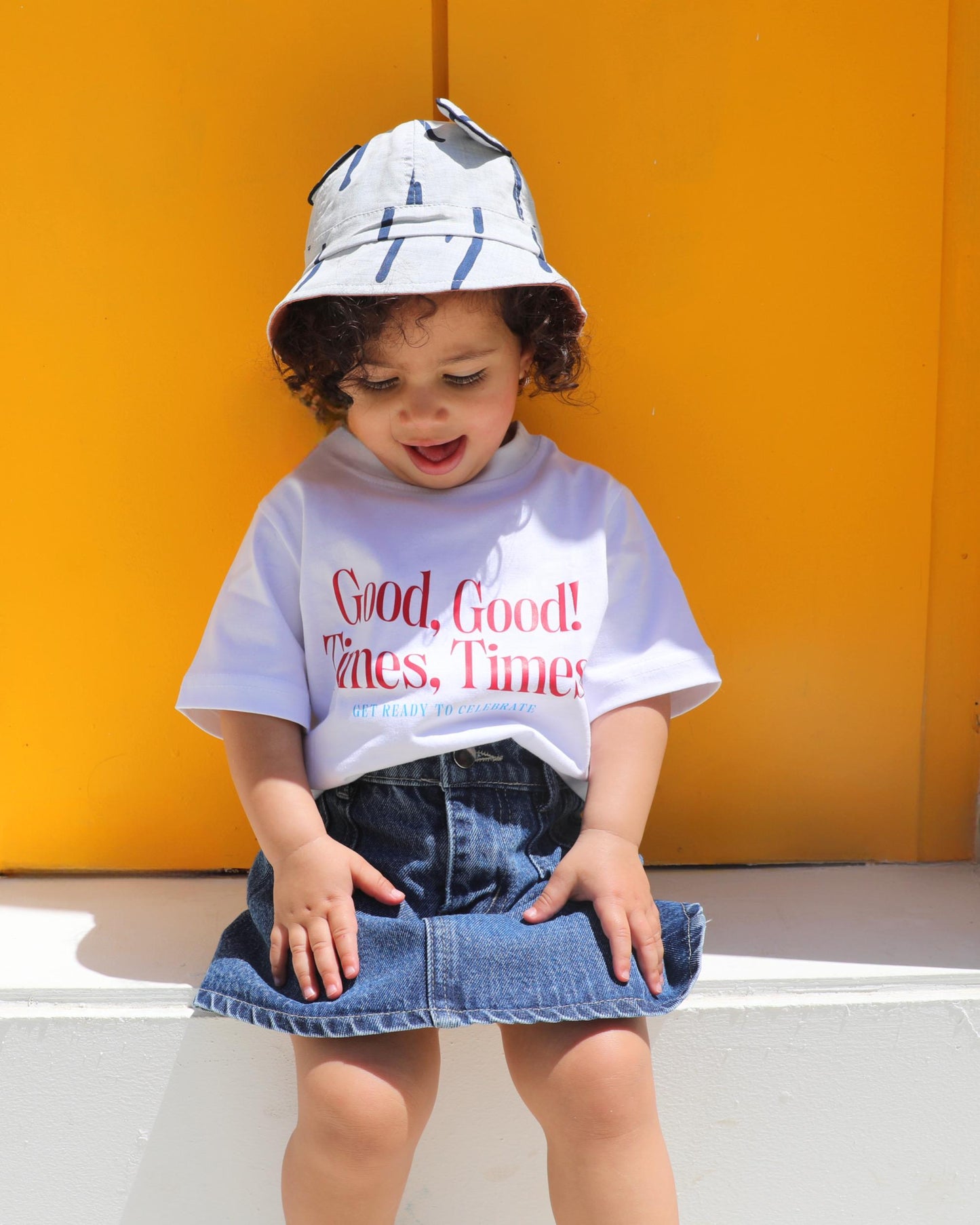 Girls Blue stone washed Denim skirt