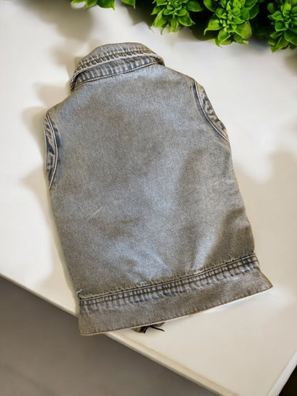 Girls light Blue Denim vest