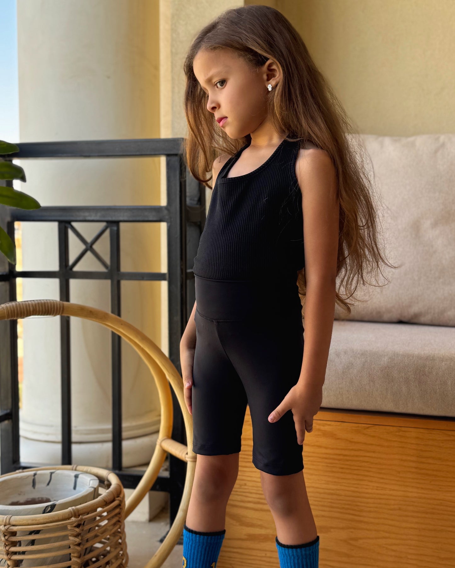 Girls sports legging shorts
