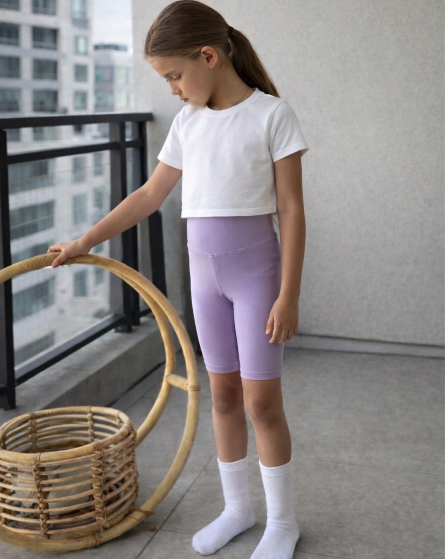 Girls sports legging shorts