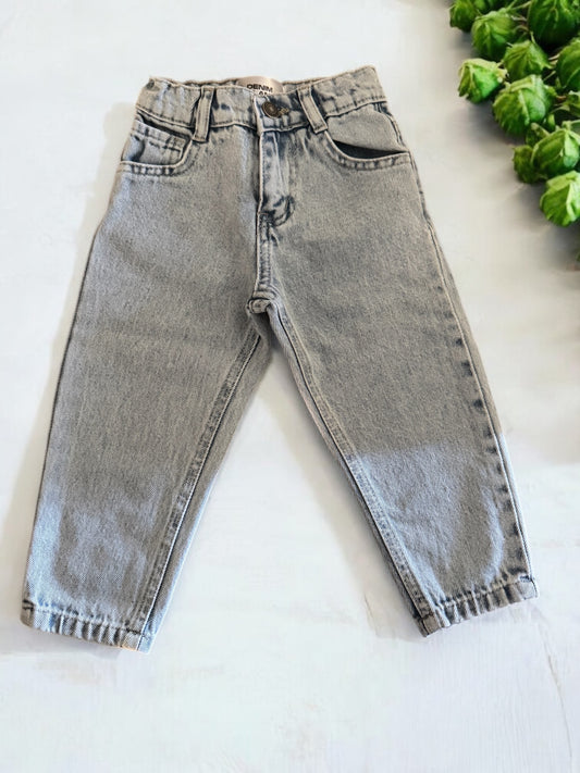 Boys ice blue stone washed denim pants