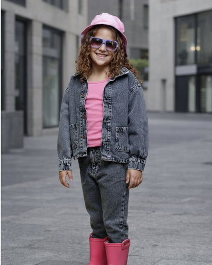 Girls Meduim Blue Denim Jacket