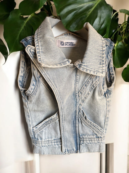 Girls light Blue Denim vest