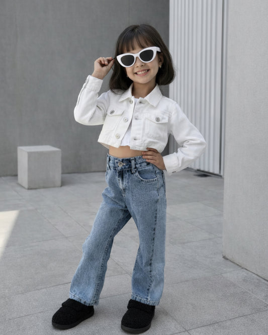 Dark Blue Wide Leg Jeans