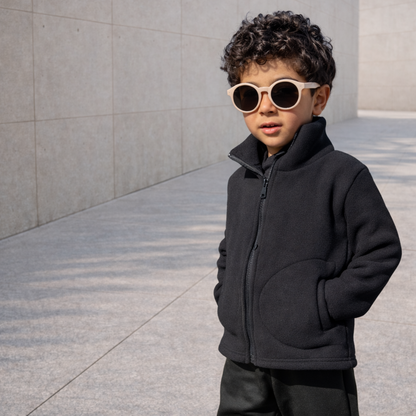 Black fleece hoodie full zipper