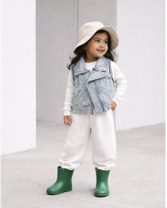 Girls light Blue Denim vest