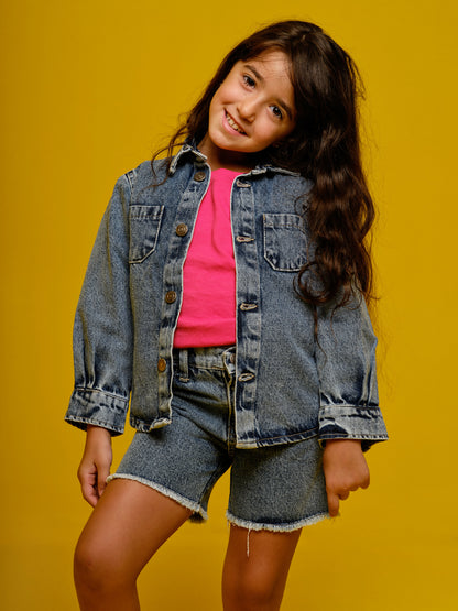 Meduim Blue Denim Shorts