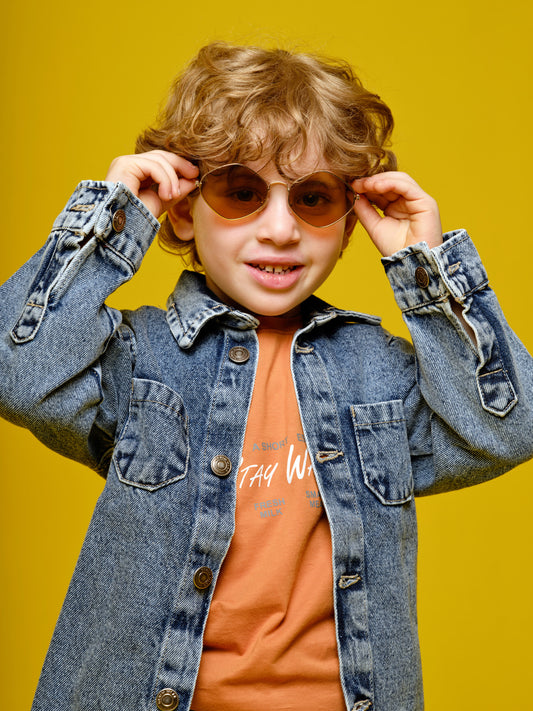 Boys Meduim Blue Denim Shirt