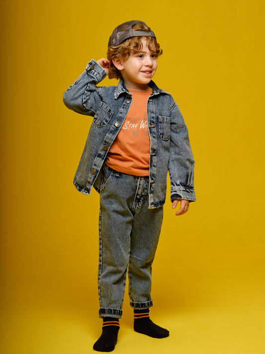 Boys Meduim Blue Denim Pants