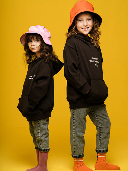 Girls Black Hoodie "not cute, Dangerous"