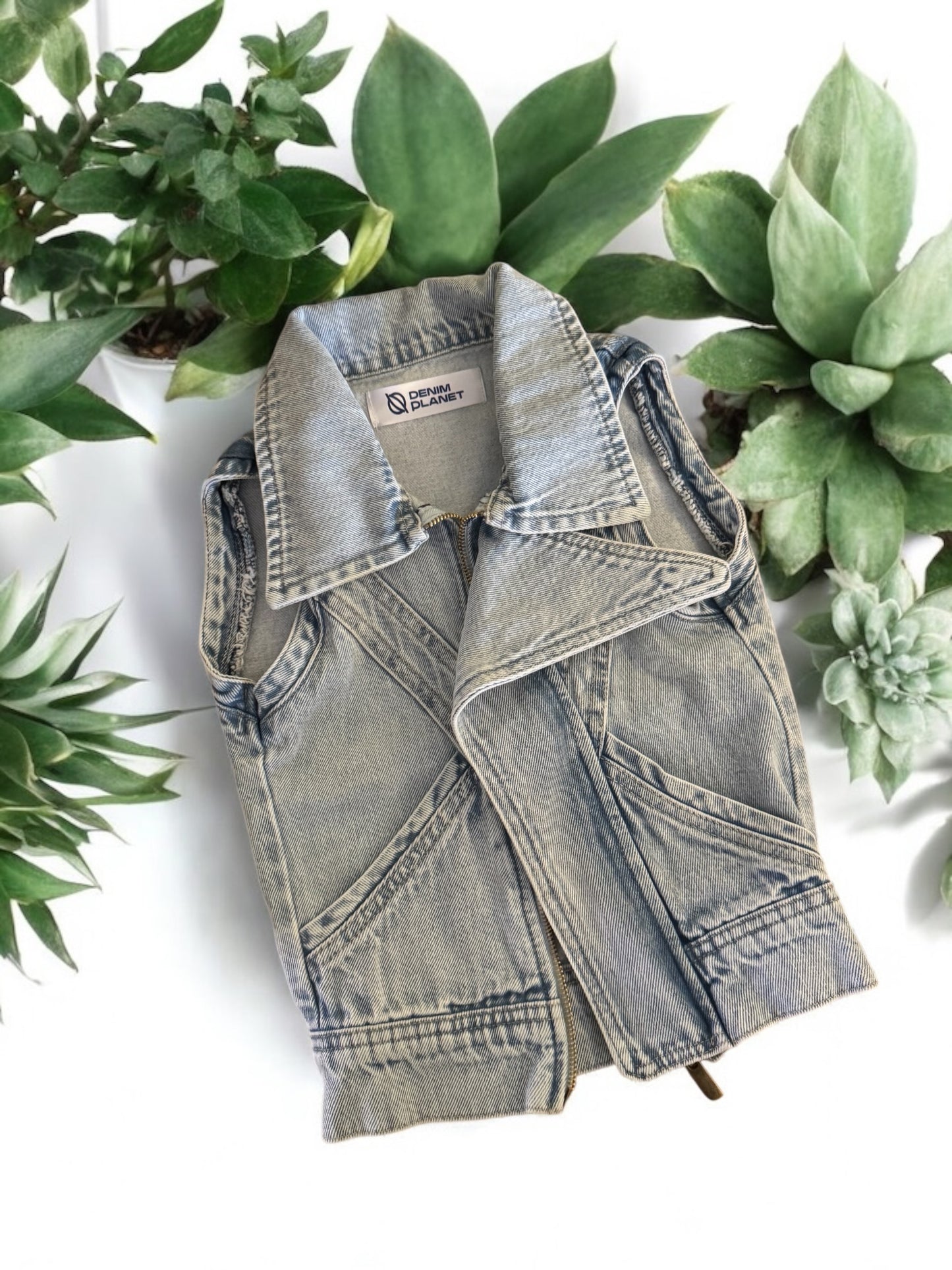 Girls light Blue Denim vest