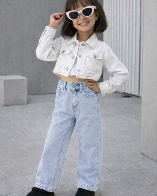 Light Blue Wide Leg Jeans