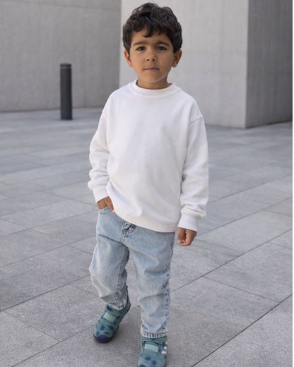 Ice blue stone washed denim pants