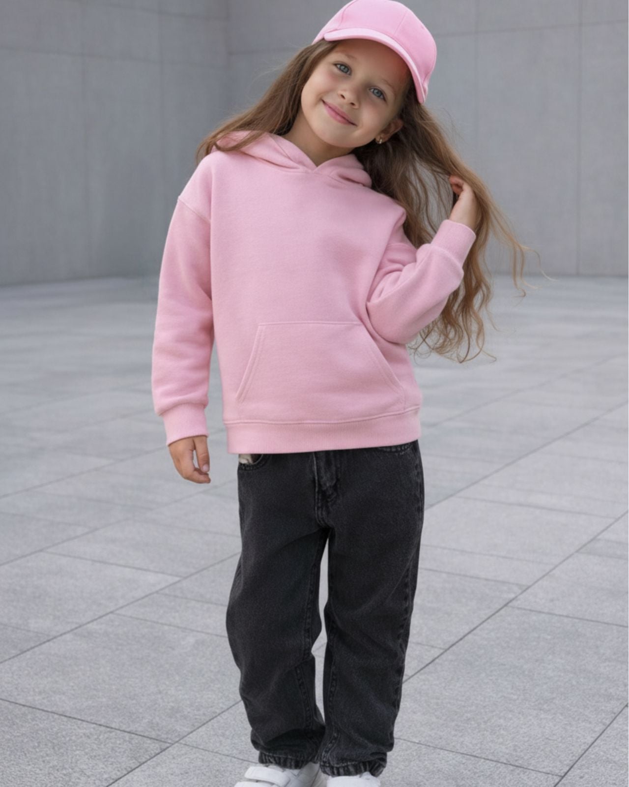 Black washed denim pants