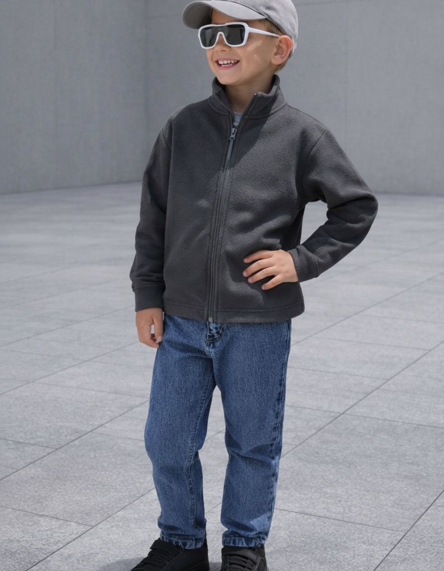 Dark blue stone washed denim pants