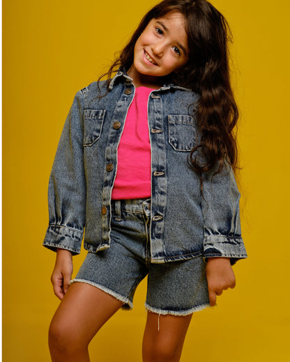 Meduim Blue Denim Shorts