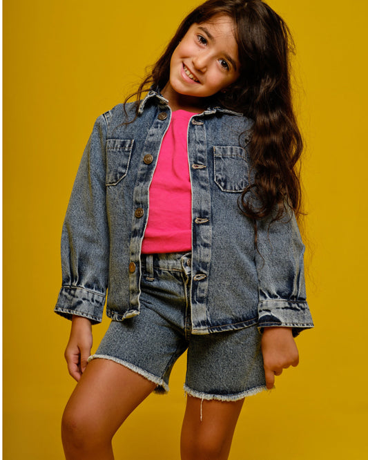 Meduim Blue Denim Shorts