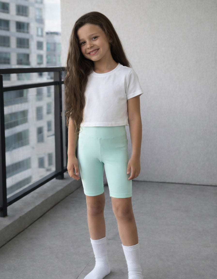 Girls sports legging shorts